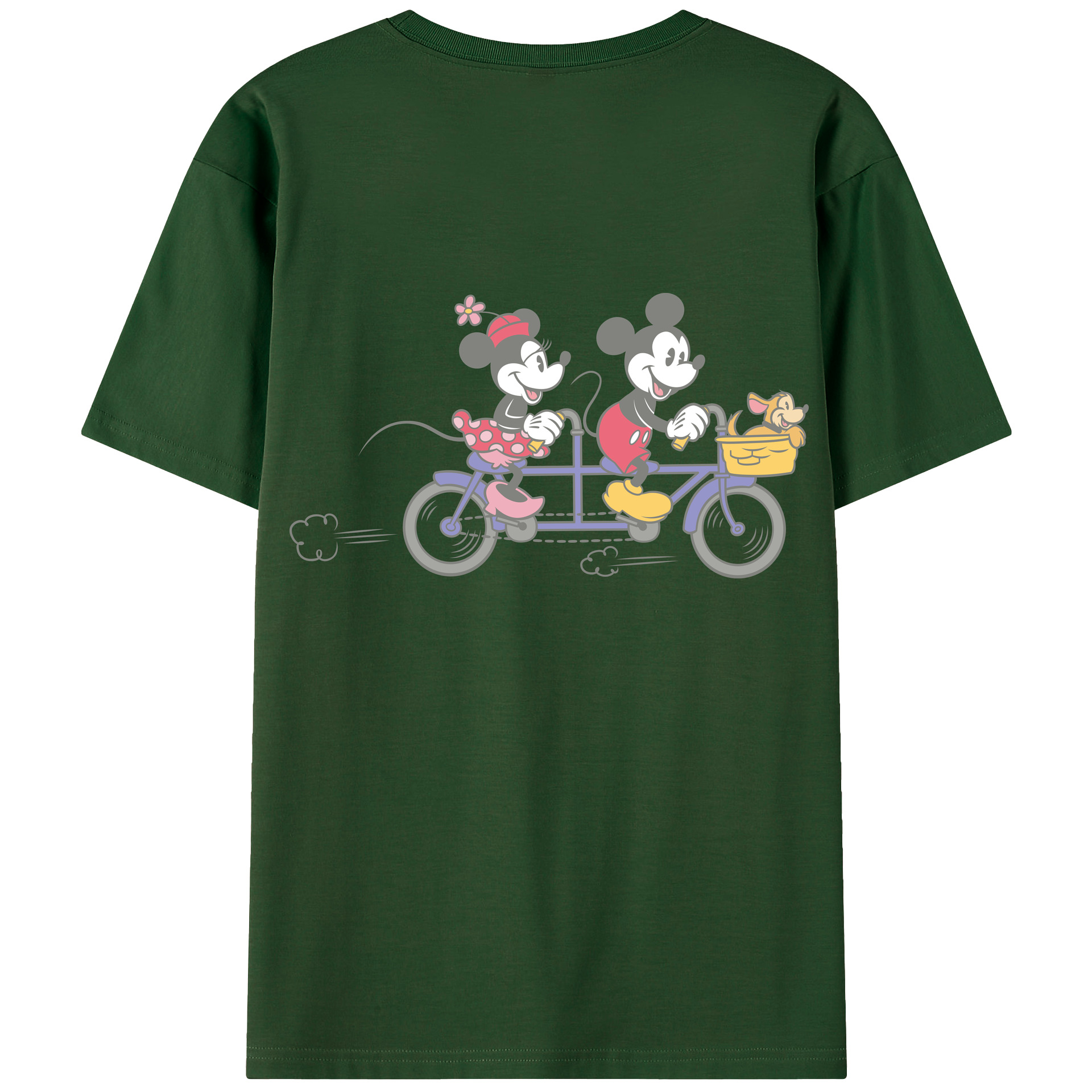 （画像用） ミッキーマウス Mickey Mouse 綿100％半袖Tシャツ（背面プリント）